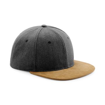 Suede peak snapback