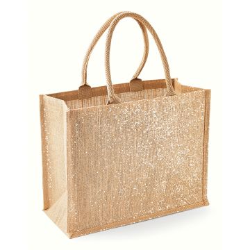 Shimmer jute shopper - Natural Gold - One size