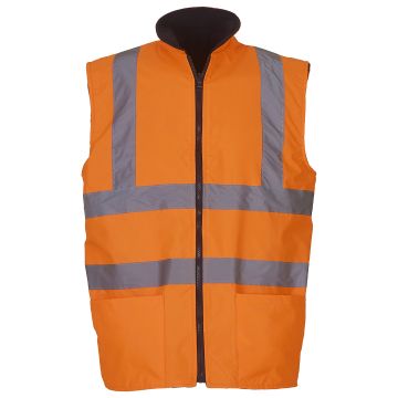 Hi-vis reversible fleece bodywarmer (HV008F)