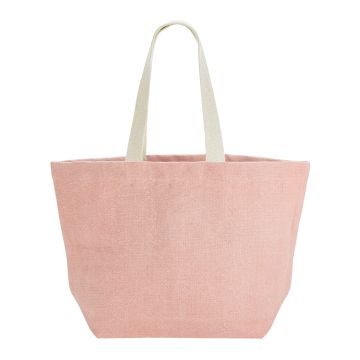 Soft washed jute beach bag