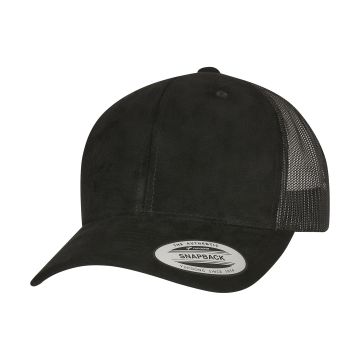 Imitation suede leather trucker cap (6606SU)